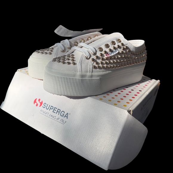 NWT Superga Platform Studded Shoes - Picture 2 of 4
